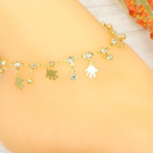 "Handmade Anklet – Elegant & Delicate Jewelry for Women | UNVRC1283 - Picture 7 of 10